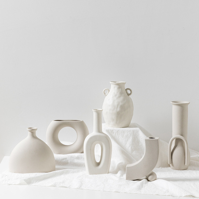 Nordic Ceramic Vase Set | Minimalist Home Decor