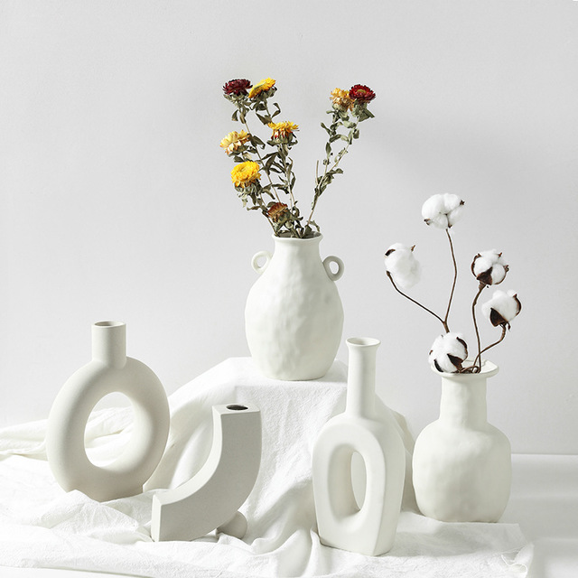 Nordic Ceramic Vase Set | Minimalist Home Decor