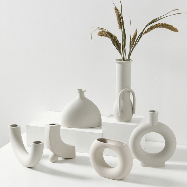 Nordic Ceramic Vase Set | Minimalist Home Decor